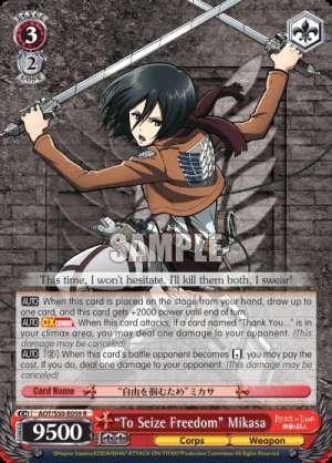 "To Seize Freedom" Mikasa