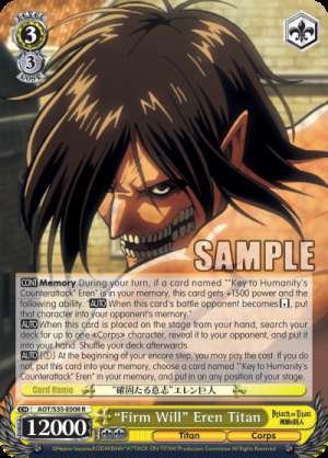 "Firm Will" Eren Titan