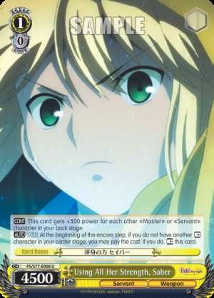 Using All Her Strength, Saber
