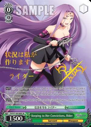 Keeping to Her Convictions, Rider