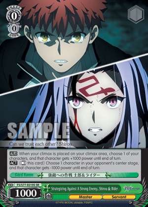 Strategizing Against A Strong Enemy, Shirou & Rider