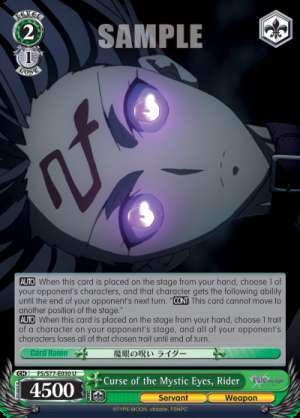 Curse of the Mystic Eyes, Rider