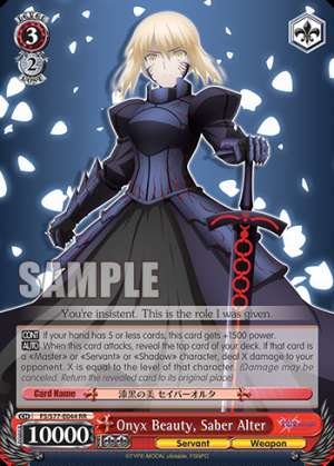Onyx Beauty, Saber Alter
