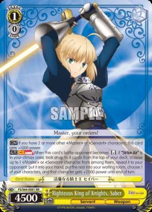Righteous King of Knights, Saber