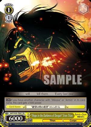 "Hope in the Darkness of Despair" Eren Titan