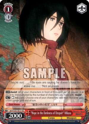 "Hope in the Darkness of Despair" Mikasa