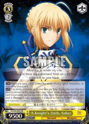 A Knight's Oath, Saber