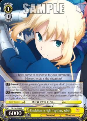 Resolution to Fight Together, Saber