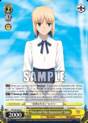 “Neat and Tidy Appearance” Saber