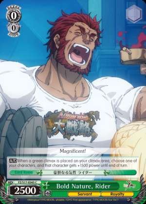 Bold Nature, Rider