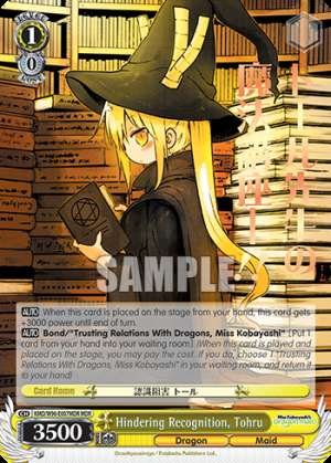 Hindering Recognition, Tohru