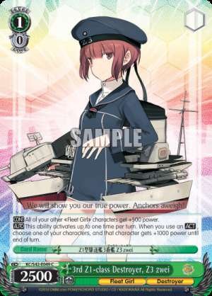 3rd Z1-class Destroyer, Z3 zwei