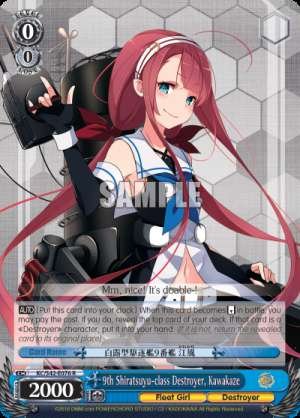 9th Shiratsuyu-class Destroyer, Kawakaze