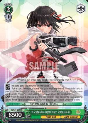 1st Sendai-class Light Cruiser, Sendai-Kai-Ni