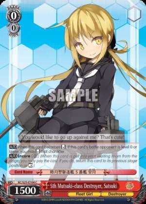 5th Mutsuki-class Destroyer, Satsuki