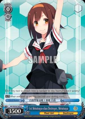 1st Shiratsuyu-class Destroyer, Shiratsuyu
