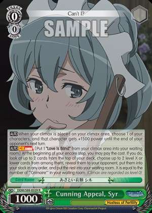Cunning Appeal, Syr