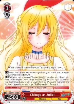 Chitoge as Juliet