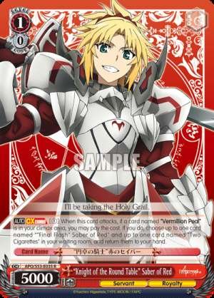 "Knight of the Round Table" Saber of Red