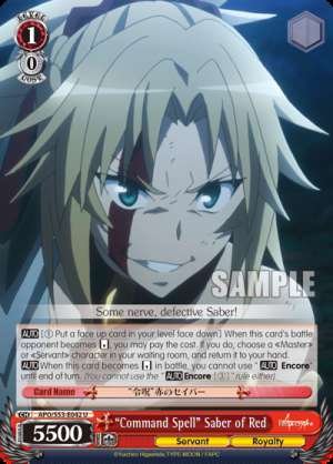 "Command Spell" Saber of Red