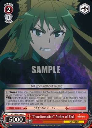 "Transformation" Archer of Red