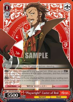 "Playwright" Caster of Red