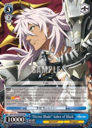 "Divine Blade" Saber of Black