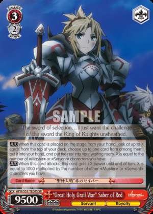 "Great Holy Grail War" Saber of Red